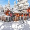 Aesthetic Norwegian Cabin In Snow Paint By Numbers