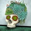 Aesthetic Plant Skull Paint By Numbers