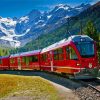 Aesthetic Swiss Train Paint By Numbers