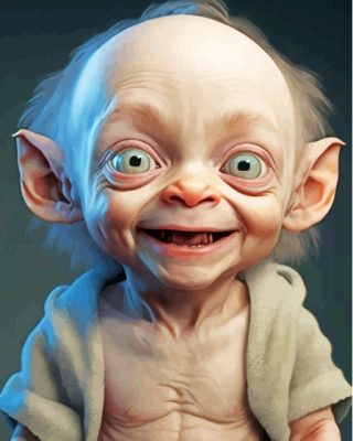 Baby Gollum Paint By Numbers