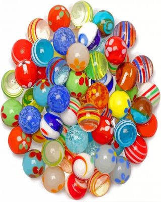 Beautiful Colorful Glass Marble Balls Paint By Numbers