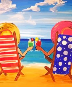 Besties At The Beach Paint By Numbers