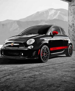 Black Fiat Abarth Paint By Numbers