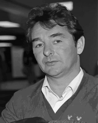 Black And White Brian Clough Paint By Numbers