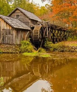 Blue Ridge Mountains Autumn Paint By Numbers