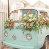 Blue Volkswagen With Flowers Paint By Numbers