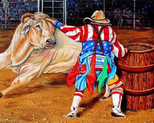 Bull Fighter Clown Art Paint By Numbers