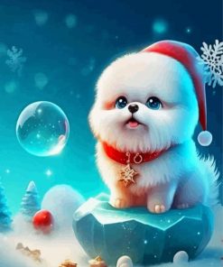 Christmas Puppy Paint By Numbers