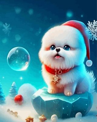 Christmas Puppy Paint By Numbers