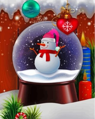 Christmas Snowman Paint By Numbers