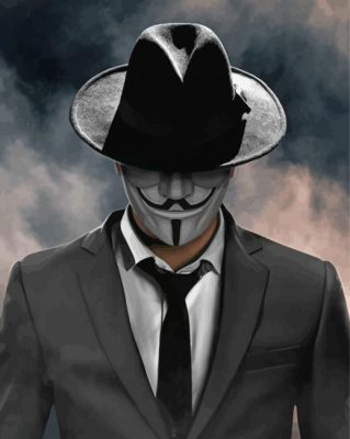 Classy Anonymous Mask Paint By Numbers