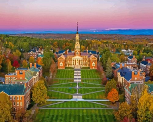 Colby College Building Paint By Numbers