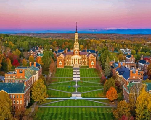 Colby College Building Paint By Numbers