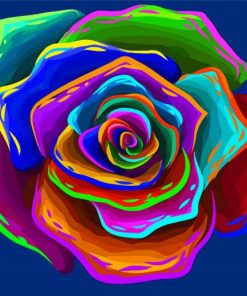 Colorful Abstract Rose Paint By Numbers