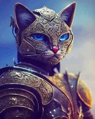 Cool Warrior Cat Paint By Numbers