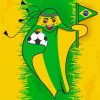 Fifa Mascot Brazil Paint By Numbers