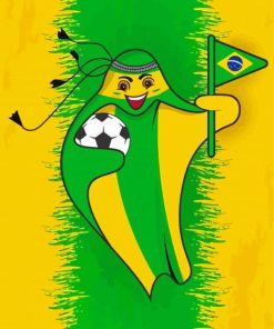 Fifa Mascot Brazil Paint By Numbers