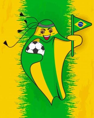 Fifa Mascot Brazil Paint By Numbers