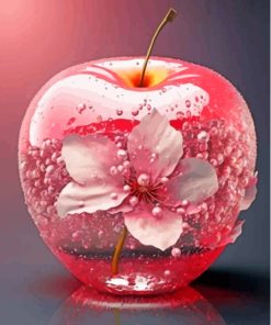 Floral Pink Apple Paint By Numbers