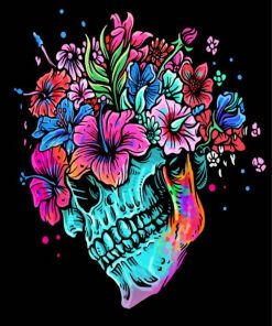 Flower Skulls Paint By Numbers