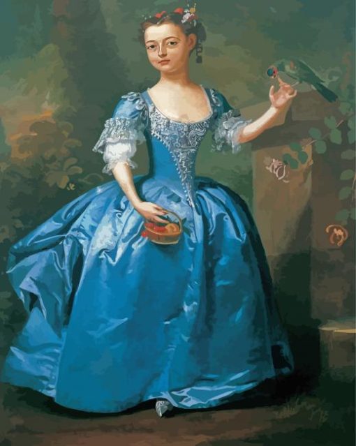 Girl In Blue Paint By Numbers