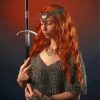 Gorgeous Redhead Sword Paint By Numbers