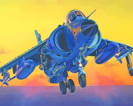 Harrier Jet Art Paint By Numbers