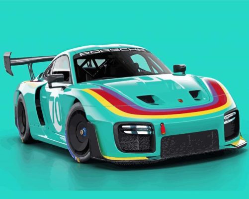 Porsche Gtr2 Car Paint By Numbers