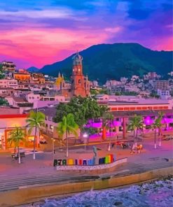 Puerto Vallarta City Paint By Numbers