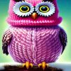 Purple Owl Bird Paint By Numbers