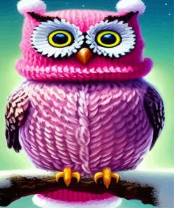 Purple Owl Bird Paint By Numbers