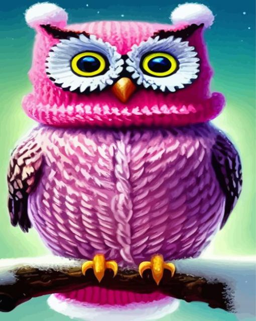 Purple Owl Bird Paint By Numbers