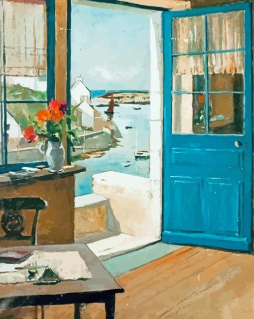 Raymond Wintz The Blue Door Paint By Numbers