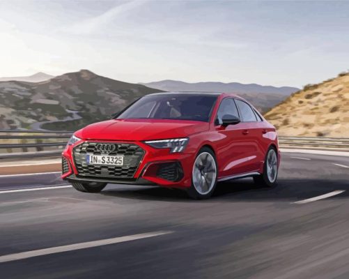 Red Audi S3 Car Paint By Numbers