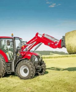 Red Farm Tractor Paint By Numbers