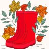 Red Gumboots Paint By Numbers