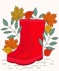 Red Gumboots Paint By Numbers