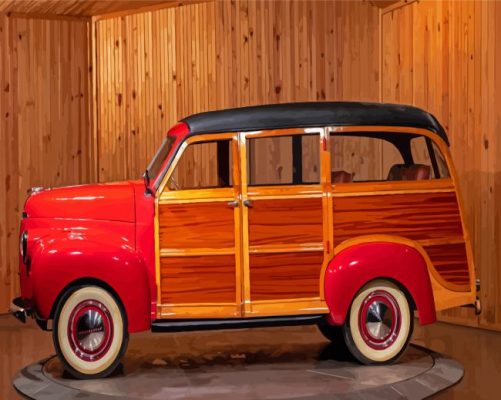 Red Woody Car Paint By Numbers