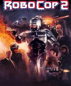 Robocop 2 Movie Poster Paint By Numbers