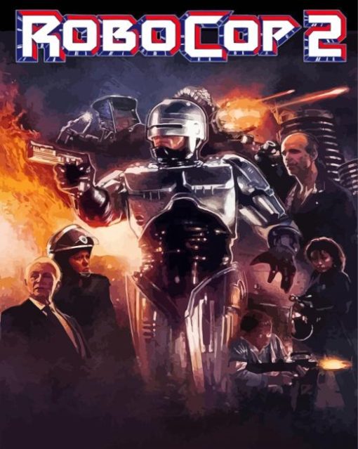 Robocop 2 Movie Poster Paint By Numbers