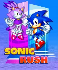 Sonic Rush Poster Paint By Numbers