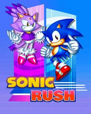 Sonic Rush Poster Paint By Numbers