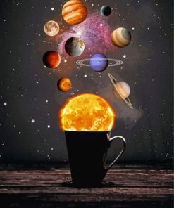 Space Planets Cup Paint By Numbers