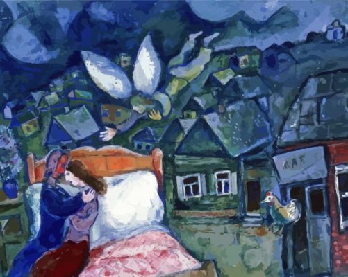 The Dream Blue Landscape Chagall Paint By Numbers