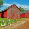 Tobacco Barns Paint By Numbers