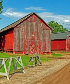 Tobacco Barns Paint By Numbers