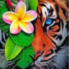 Tropical Floral Tiger Paint By Numbers