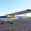 White And Blue Cessna 182 Plane Paint By Numbers