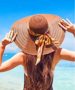 Woman With Summer Hat Paint By Numbers