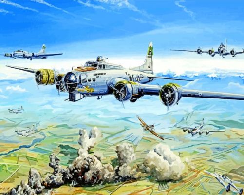 Ww2 Aeroplanes Paint By Numbers